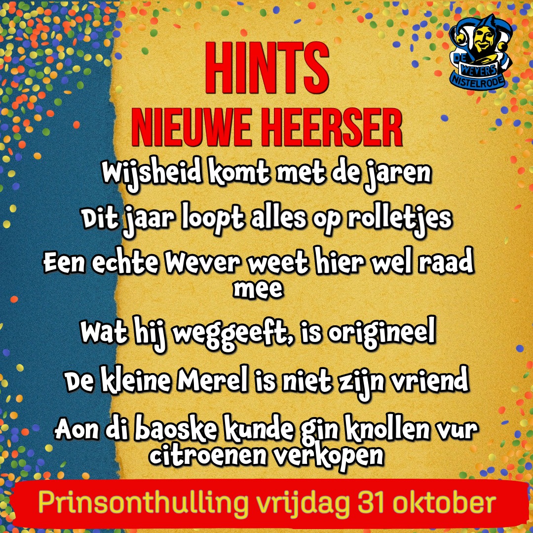 De onthulling van de 2e hints… “Wie ontrafelt het mysterie?”