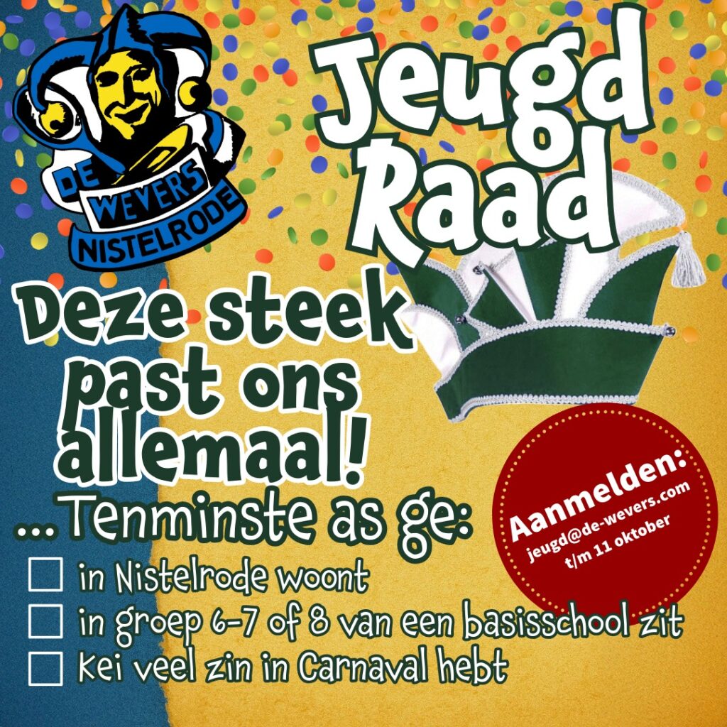 Deze steek past ons allemaal…Kom bij de Jeugdraad